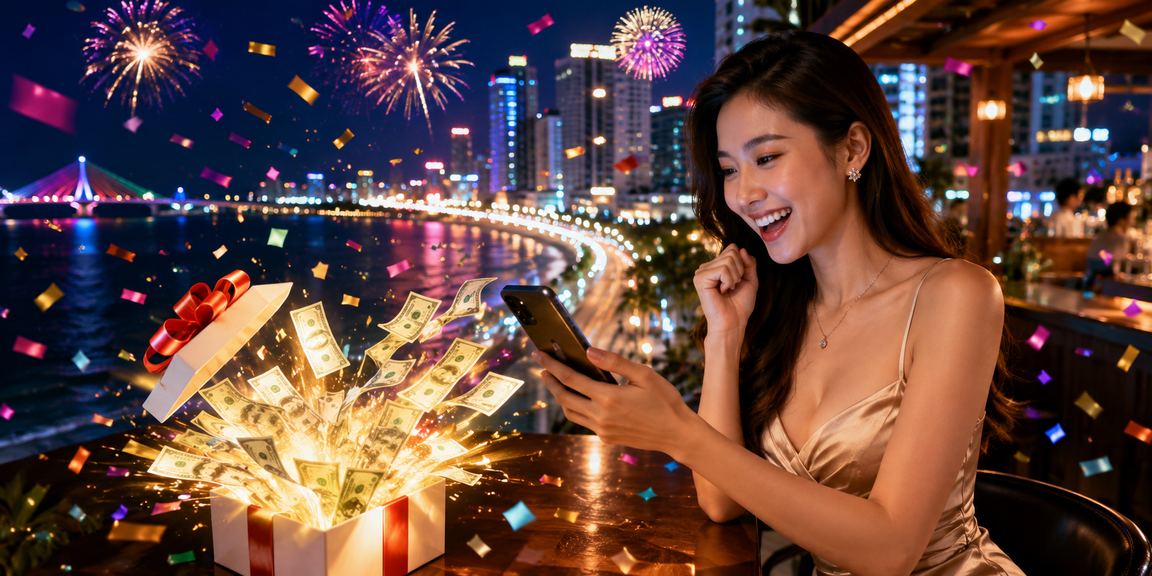 Không khí lễ hội Đà Nẵng với người dùng truy cập ứng dụng casino trên điện thoại